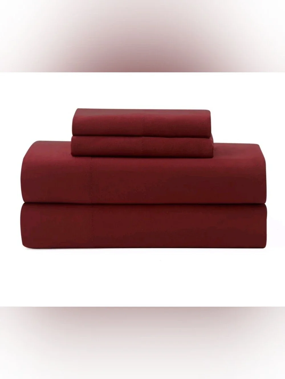 Deep Red Quilted Comforter Set with Matching Solid Sheet Set